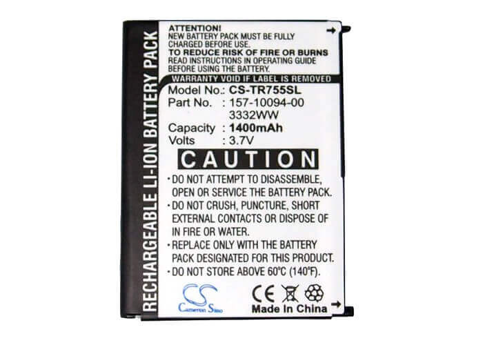 Battery For Palm Treo 755, Treo 755p 3.7v, 1400mah - 5.18wh Batteries for Electronics Cameron Sino Technology Limited (Suspended)
