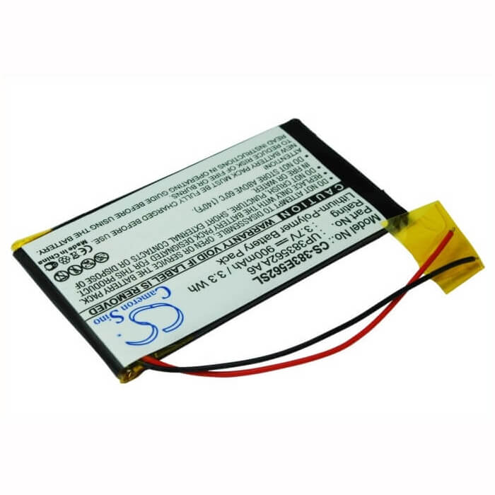 3.7V, Li-Polymer, 900mAh, batterie PDA compatible avec Palm, Up383562a A6, Tungsten E, 3.33Wh PDA, Pocket PC Cameron Sino Technology Limited