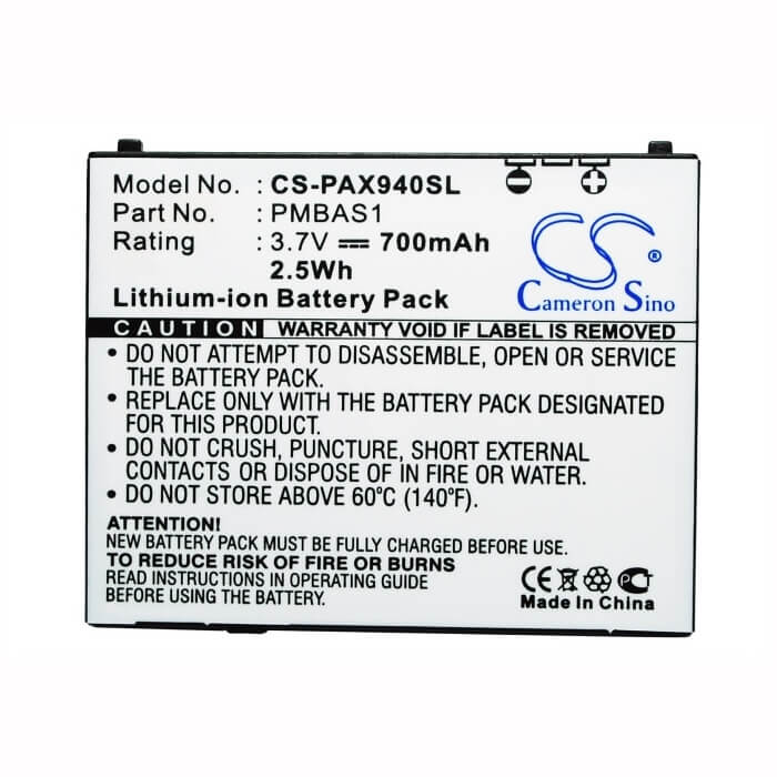 3.7V, Li-ion, 700mAh, SmartPhone battery fits Panasonic, Pmbas1, 001p, 940p, 2.59Wh Mobile, SmartPhone Cameron Sino Technology Limited (Suspended)