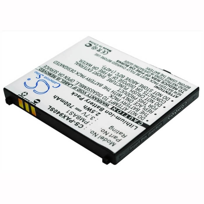 3.7V, Li-ion, 700mAh, SmartPhone battery fits Panasonic, Pmbas1, 001p, 940p, 2.59Wh Mobile, SmartPhone Cameron Sino Technology Limited (Suspended)