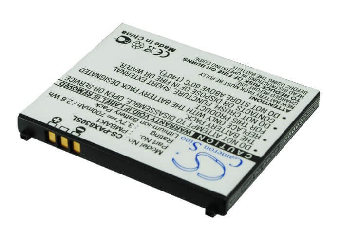 3.7V, Li-ion, 700mAh, SmartPhone battery fits Panasonic, Softbank, Pmbak1, 824p, 830p, 2.59Wh Mobile, SmartPhone Cameron Sino Technology Limited (Suspended)