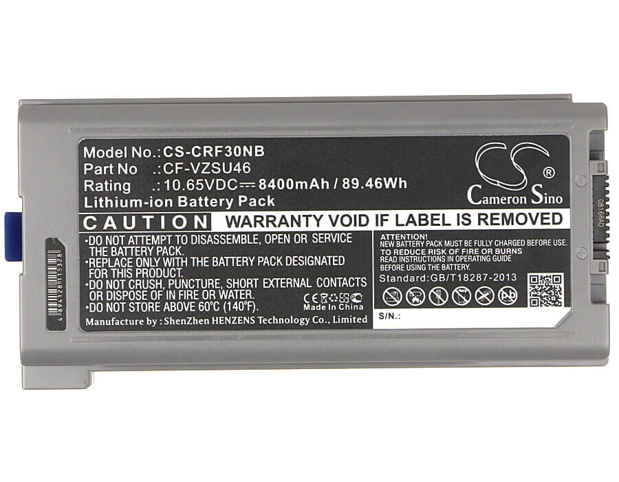 Notebook battery For Panasonic, Cf-30, Cf-30ctqazbm, Cf-31 10.65v, 8400mah - 89.46wh Notebook, Laptop Cameron Sino Technology Limited