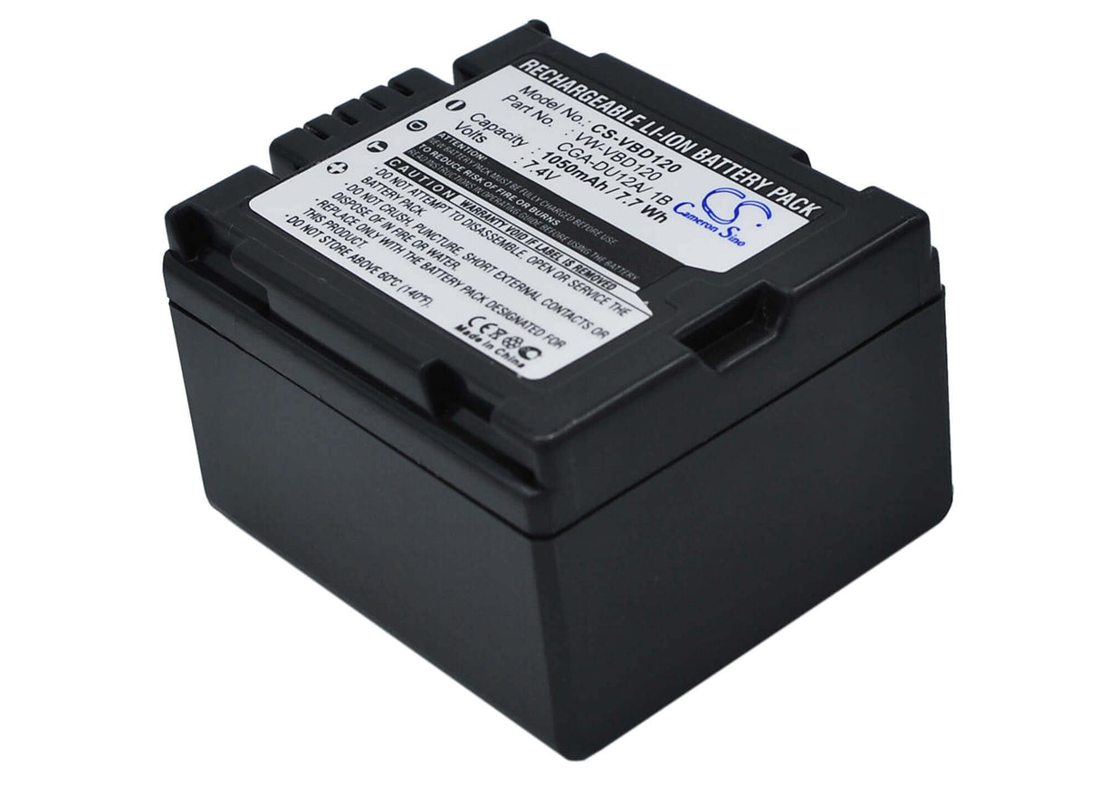 7.4V, Li-ion, 1050mAh, Camera battery fits Panasonic, Cga-du12, Dz-gx20, Dz-gx20a, 7.77Wh Camera Cameron Sino Technology Limited (Camera)