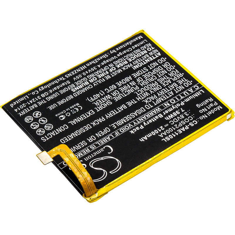 3.8V, Li-Polymer, 2100mAh, SmartPhone battery fits Panasonic, Cosp2100aa, Eluga A, Eluga S, 7.98Wh Mobile, SmartPhone Cameron Sino Technology Limited (Suspended)