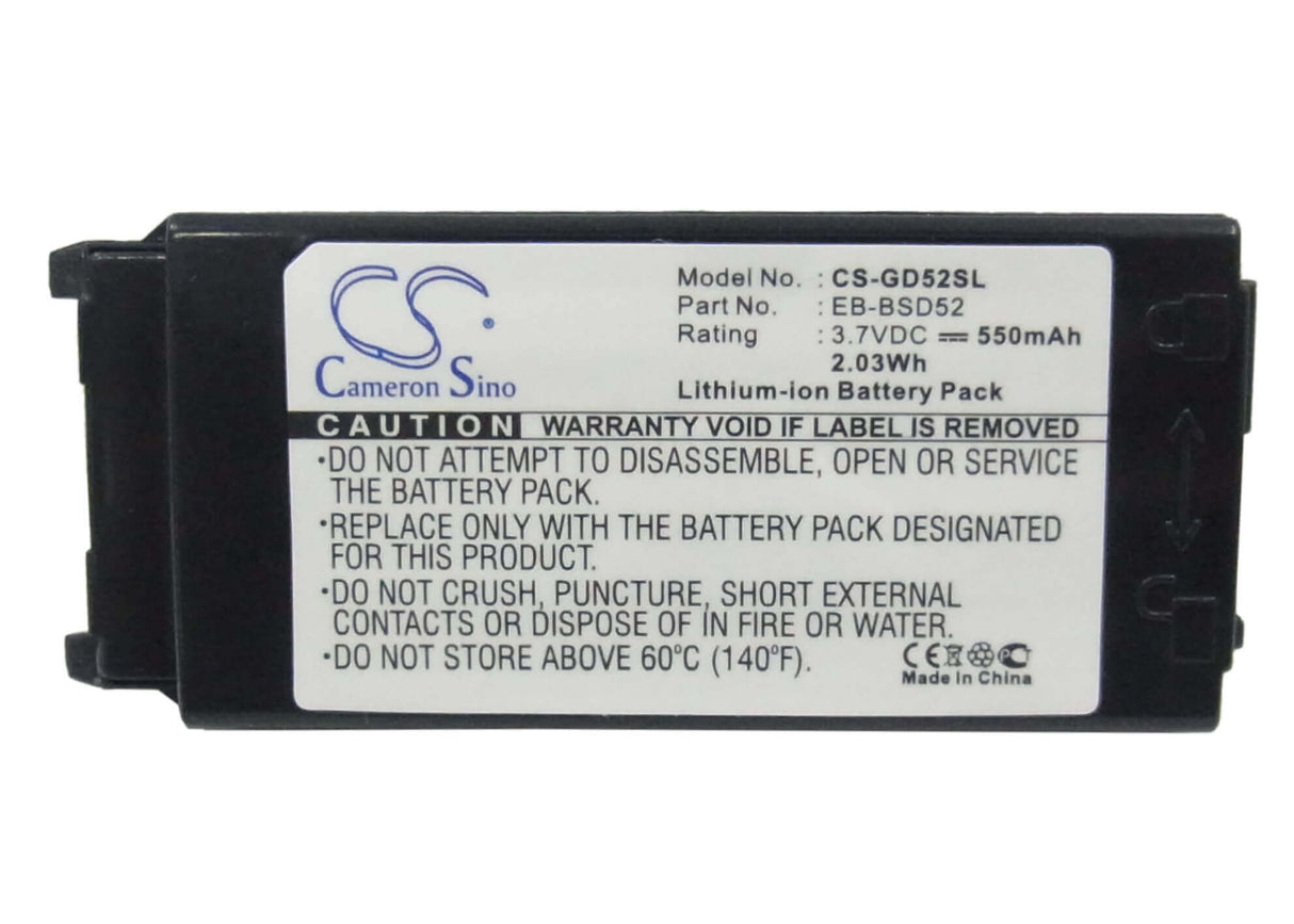 Battery For Panasonic Gd52 3.7v, 550mah - 2.04wh Batteries for Electronics Cameron Sino Technology Limited (Suspended)