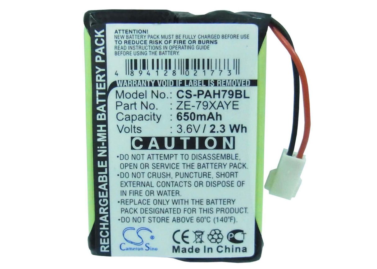 Barcode Scanner Battery For Panasonic Handheld Ze-79uncy, Handheld Ze-79xaye, Handheld Ze-79 3.6v, 650mah - 2.34wh Barcode Scanner Cameron Sino Technology Limited