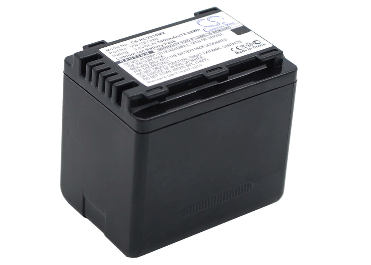 3.6V, Li-ion, 3400mAh, Camera battery fits Panasonic, Vw-vbt190, Hc-250eb, Hc-550eb, 12.24Wh Camera Cameron Sino Technology Limited (Camera)