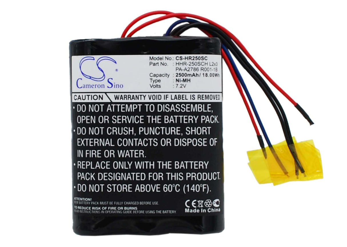 7.2V, Ni-MH, 2500mAh, Vehicles battery fits Panasonic, (White), Hhr-250sch L2x3, Hhr-250sch L2x3, Pa-a2786 R001-1b, 18Wh Vehicles Cameron Sino Technology Limited