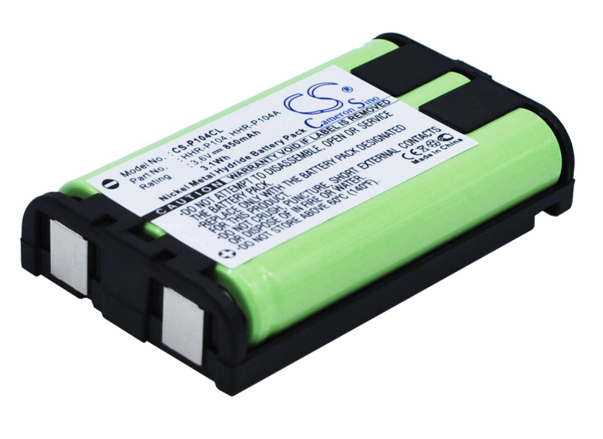 Battery For Panasonic, Hhr-p104, Hhr-p104a, P104a/1b, 3.6v, 850mah - 3.06wh Cordless Phone Cameron Sino Technology Limited (Cordless Phone)