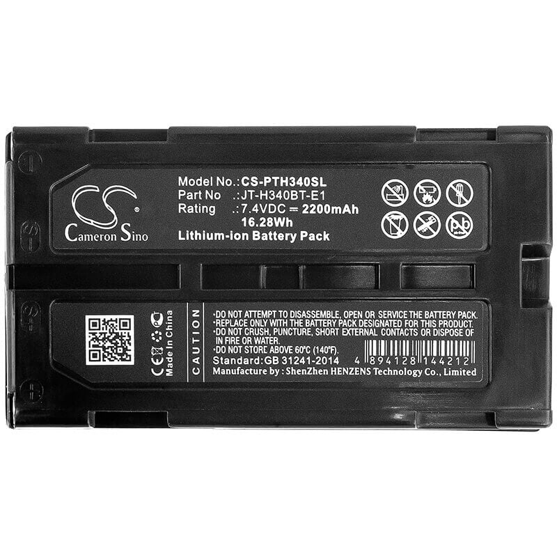 7.4V, Li-ion, 2200mAh, Portable Printer battery fits Panasonic, Jt-h340bt-e1, Jt-h340bt-10, Jt-h340pr, 16.28Wh Portable Printer Cameron Sino Technology Limited