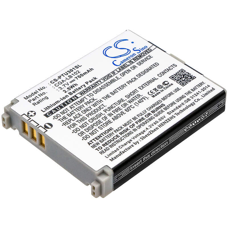 3.7V, Li-ion, 700mAh, SmartPhone battery fits Panasonic, Cga-lb102, Kx-tu301, Kx-tu301 Gme, 2.59Wh Mobile, SmartPhone Cameron Sino Technology Limited (Smartphone)