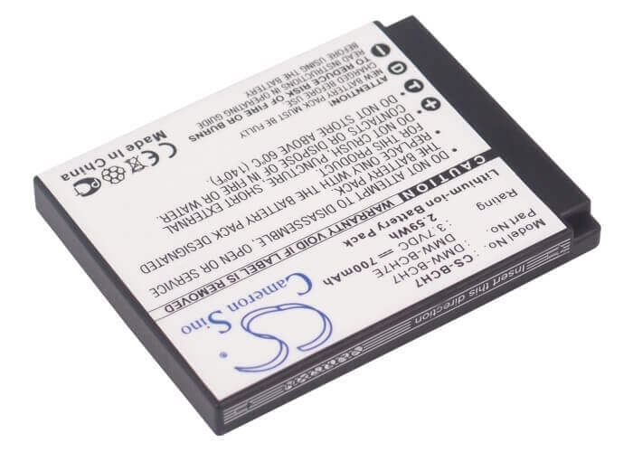 Battery For Panasonic Lumix Dmc-fp1, Lumix Dmc-fp1a, 3.7v, 690mah - 2.55wh Camera Cameron Sino Technology Limited (Suspended)