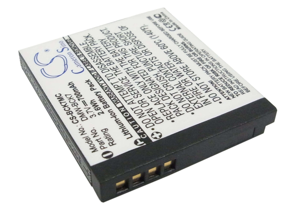 3.7V, Li-ion, 700mAh, Camera battery fits Panasonic, Acd-341, Lumix Dmc-fp77, Lumix Dmc-fs14, 2.59Wh Camera Cameron Sino Technology Limited (Camera)
