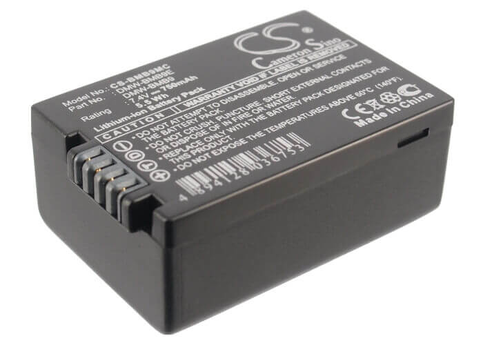 7.4V, Li-ion, 750mAh, Camera battery fits Panasonic, Dmw-bm9pp, Lumix Dmc-fz100gk, Lumix Dmc-fz100k, 5.55Wh Camera Cameron Sino Technology Limited (Camera)