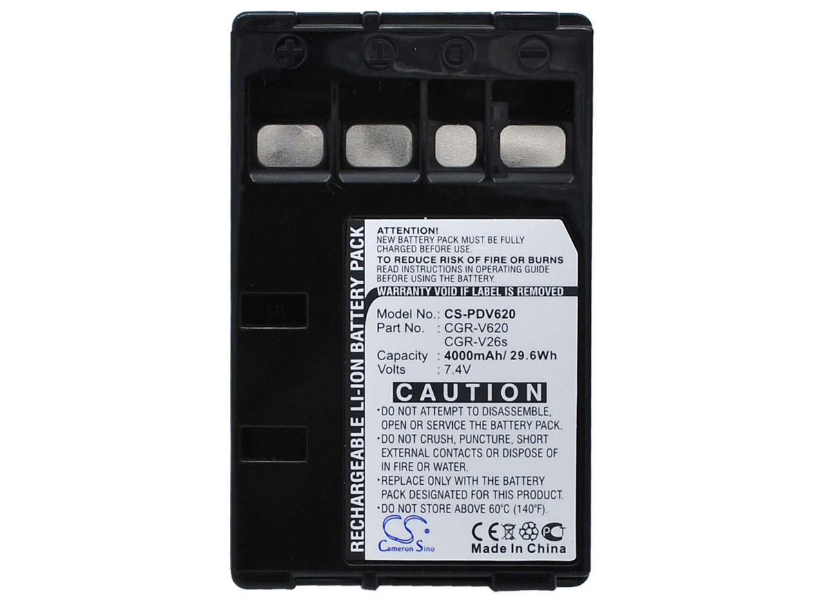 Batterie pour Panasonic Nvrs7, Nvrx14, Nvrx17, Nvrx18, 7.4v, 4000mah - 29.60wh Batteries pour Électronique Cameron Sino Technology Limited (Suspendu)