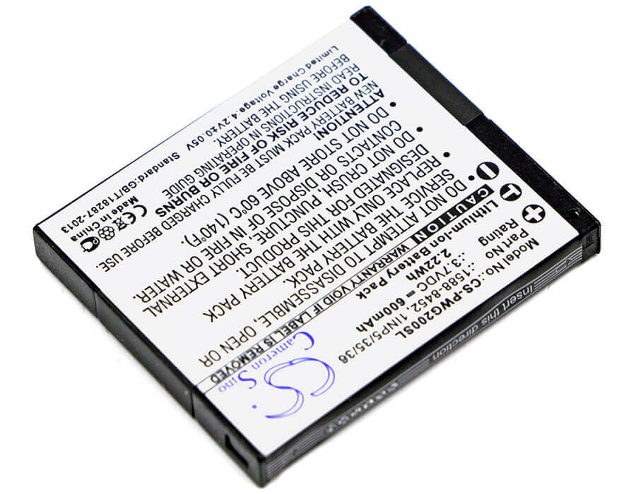 3.7V, Li-ion, 600mAh, Headset battery fits Panasonic, 1588-8452, Rp-wfg20, Rp-wfg20e, 2.22Wh Wireless Headset Cameron Sino Technology Limited