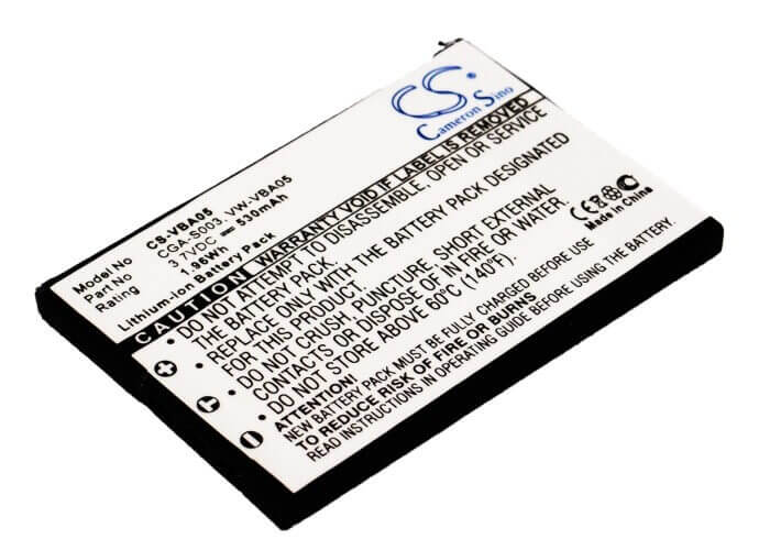 Batterie pour Panasonic Sv-as10, Sv-as10-a, Sv-as10-d, Sv-as10eg-a, 3.7v, 530mah - 1.96wh Appareil photo Cameron Sino Technology Limited (Suspendu)