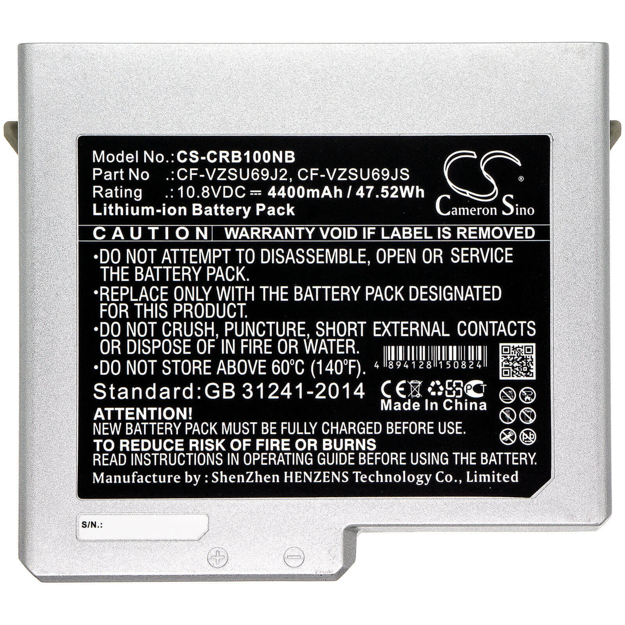 Battery For Panasonic, Toughbook Cf-b11, Toughbook Cf-b10 10.8v, 4400mah - 47.52wh Notebook, Laptop Cameron Sino Technology Limited