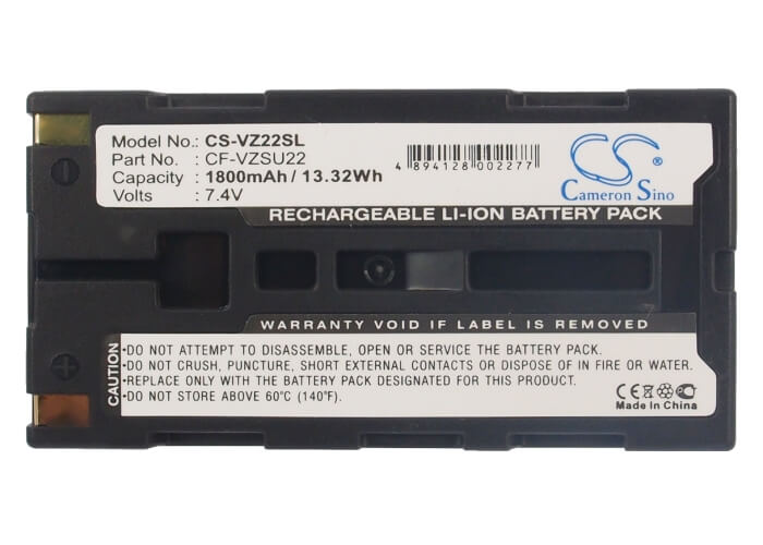 7.4V, Li-ion, 1800mAh, batterie d'amplificateur compatible avec Avio, Nippon, Toa Electronics, Panasonic, Nec, 2ur18650f, R300zd, Tvs-200ex, 13.32Wh PDA, Pocket PC Cameron Sino Technology Limited
