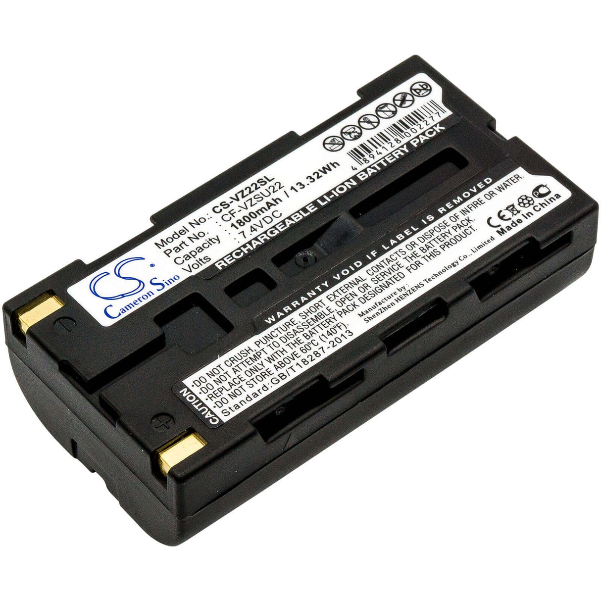 7.4V, Li-ion, 1800mAh, batterie d'amplificateur compatible avec Avio, Nippon, Toa Electronics, Panasonic, Nec, 2ur18650f, R300zd, Tvs-200ex, 13.32Wh PDA, Pocket PC Cameron Sino Technology Limited