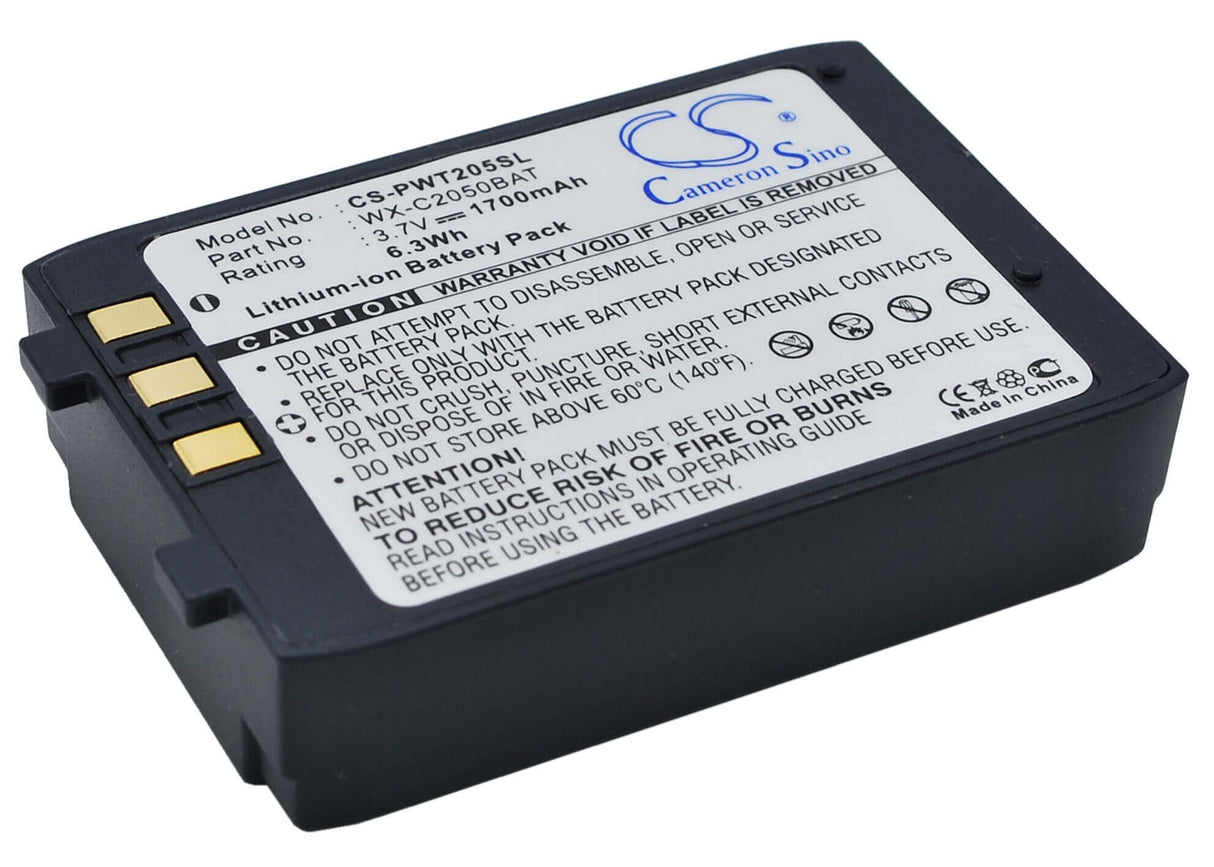 3.7V, Li-ion, 1700mAh, Headset battery fits Panasonic, 2050bat, Attune Aio 2050, Ultraplex Ii 2051, 6.29Wh Wireless Headset Cameron Sino Technology Limited