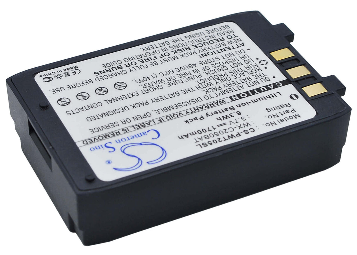 3.7V, Li-ion, 1700mAh, Headset battery fits Panasonic, 2050bat, Attune Aio 2050, Ultraplex Ii 2051, 6.29Wh Wireless Headset Cameron Sino Technology Limited