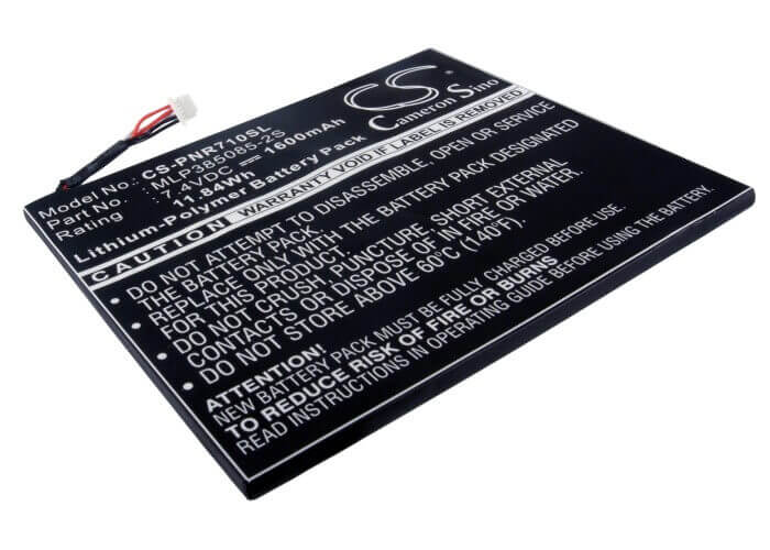 7.4V, Li-Polymer, 1600mAh, E-book, E-reader battery fits Velocity, Pandigital, Mlp385085-2s, Multimedia Novel 7", Novel Hacking, 11.84Wh E-book, E-reader Cameron Sino Technology Limited