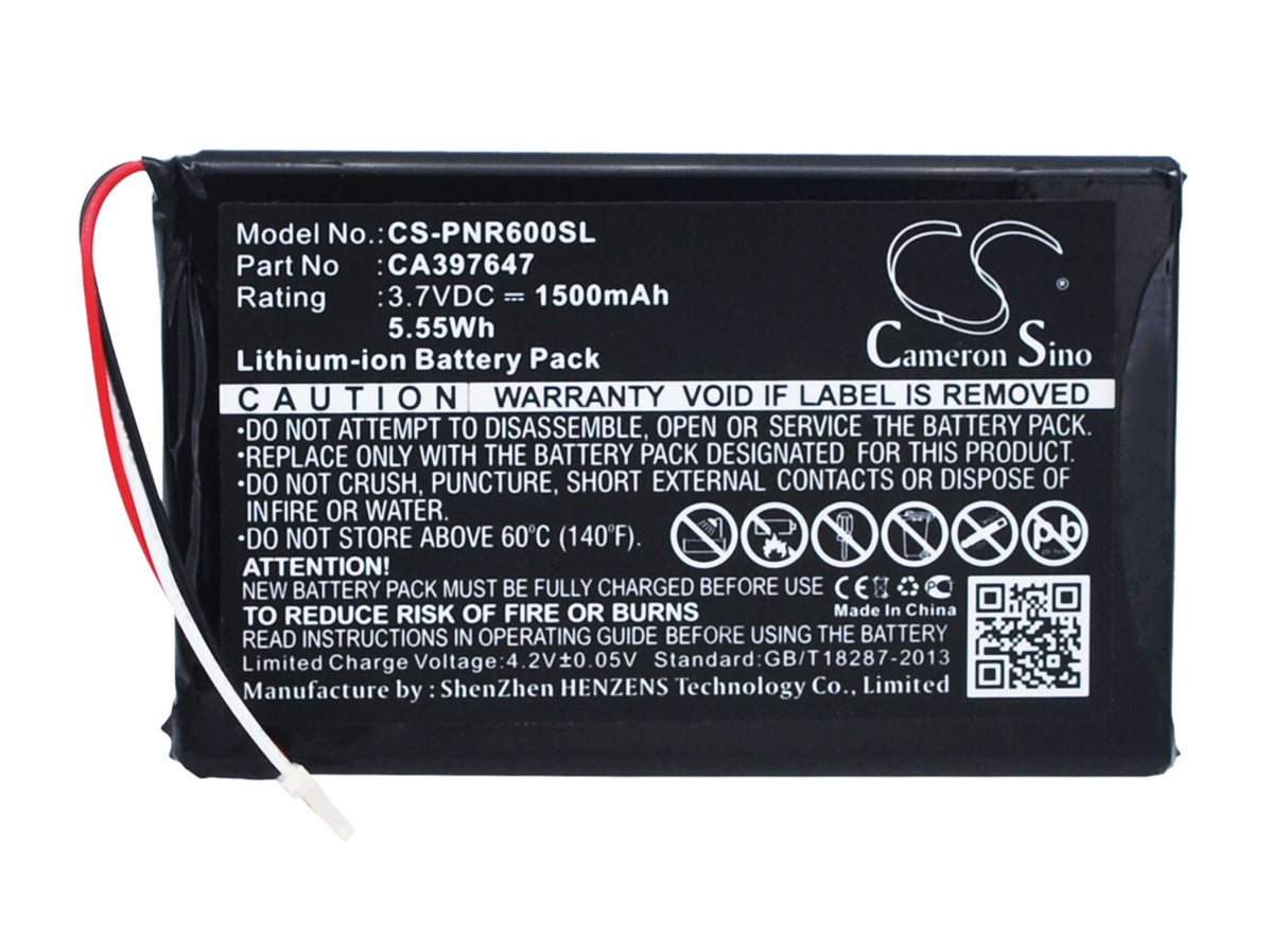 3.7V, Li-Polymer, 1500mAh, E-book, E-reader battery fits Pandigital, Ca397647, Novel 6, Prd06e20wwh8, 5.55Wh E-book, E-reader Cameron Sino Technology Limited