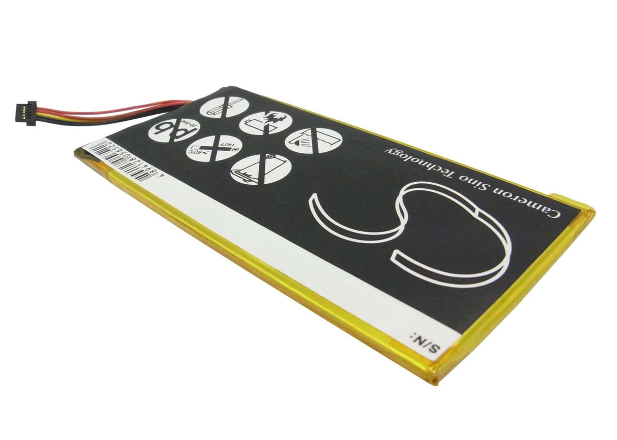 3.7V, Li-Polymer, 2900mAh, E-book, E-reader battery fits Pandigital, Bp-s21-11/2740 Ls, Novel 7, Prd07t20wbl1, 10.73Wh E-book, E-reader Cameron Sino Technology Limited