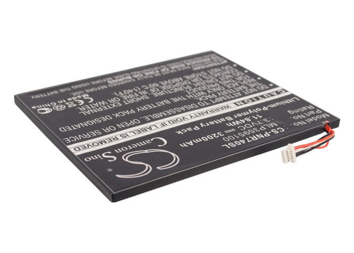 3.7V, Li-Polymer, 3200mAh, E-book, E-reader battery fits Pandigital, Mlp3595100, Novel Tablet Color, R7t40wwhfi, 11.84Wh E-book, E-reader Cameron Sino Technology Limited