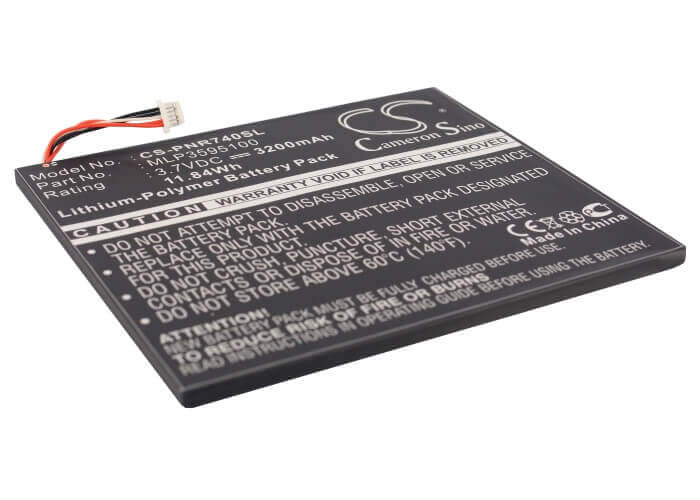3.7V, Li-Polymer, 3200mAh, E-book, E-reader battery fits Pandigital, Mlp3595100, Novel Tablet Color, R7t40wwhfi, 11.84Wh E-book, E-reader Cameron Sino Technology Limited