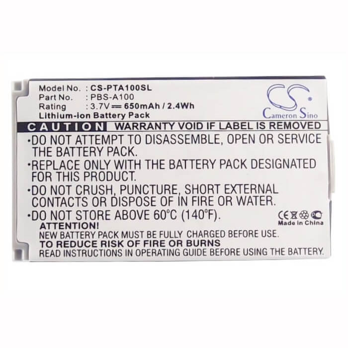 3,7V, Li-ion, 650mAh, batterie de smartphone compatible avec Pantech, Pbs-a100, A100, 2,41Wh Mobile, SmartPhone Cameron Sino Technology Limited (Suspendu)