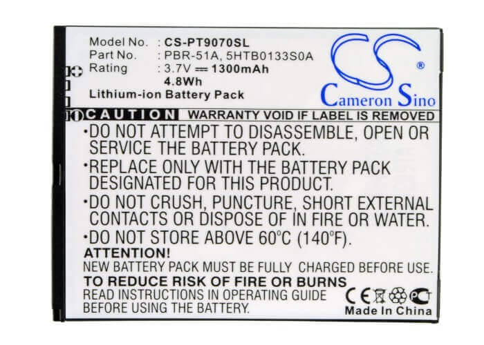 3.7V, Li-ion, 1300mAh, SmartPhone battery fits Pantech, 5htb0133s0a, Burst, P9070, 4.81Wh Mobile, SmartPhone Cameron Sino Technology Limited (Smartphone)