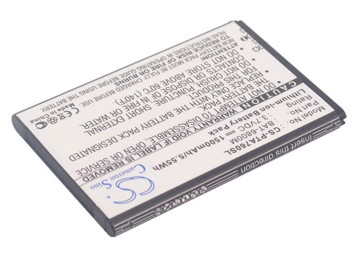 3.7V, Li-ion, 1500mAh, SmartPhone battery fits Pantech, Sky, Bat-6800m, Im-a760, Im-a760s, 5.55Wh Mobile, SmartPhone Cameron Sino Technology Limited (Suspended)