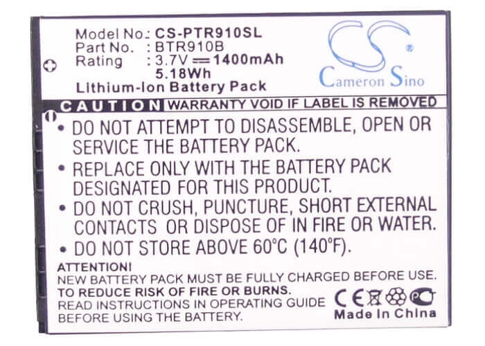 3.7V, Li-ion, 1400mAh, SmartPhone battery fits Pantech, Btr910b, Adr910l, Adr910lvw, 5.18Wh Mobile, SmartPhone Cameron Sino Technology Limited (Smartphone)