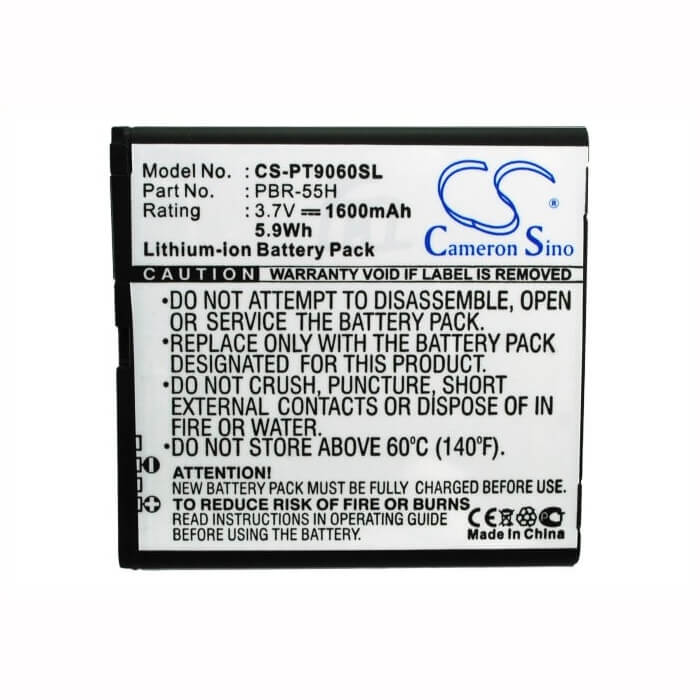 3.7V, Li-ion, 1600mAh, SmartPhone battery fits Pantech, Pbr-55h, P9060, Pocket, 5.92Wh Mobile, SmartPhone Cameron Sino Technology Limited (Suspended)