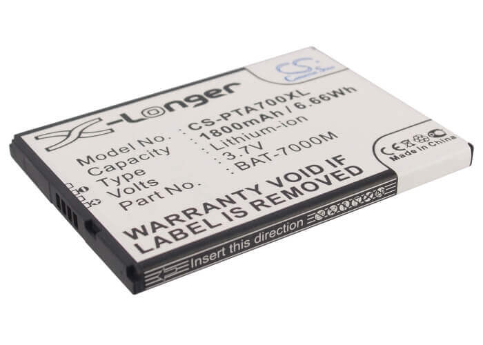 3.7V, Li-ion, 1800mAh, SmartPhone battery fits Pantech, Sky, Bat-7000m, T100k, 6.66Wh Mobile, SmartPhone Cameron Sino Technology Limited (Suspended)