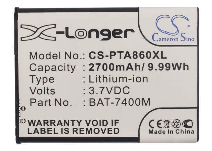 3,7V, Li-ion, 2700mAh, batterie de smartphone compatible avec Pantech, Sky, Bat-7400m, A860s 4g, Im-a860, 9.99Wh Mobile, Smartphone Cameron Sino Technology Limited (Smartphone)