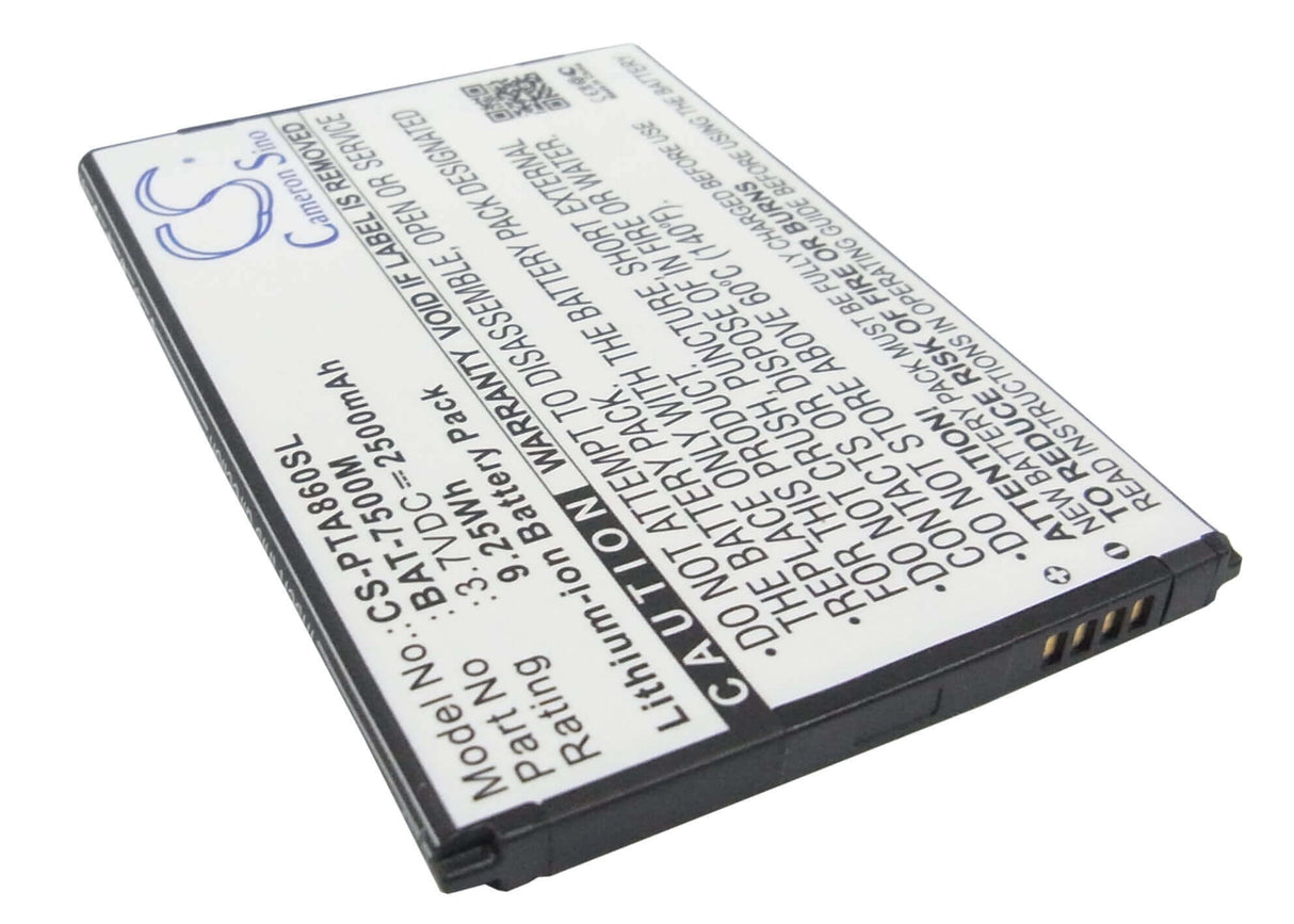 3.7V, Li-ion, 2500mAh, Batterie de smartphone compatible avec Pantech, Bat-7500m, Im-a860, Im-a860k, 9.25Wh Mobile, Smartphone Cameron Sino Technology Limited (Smartphone)