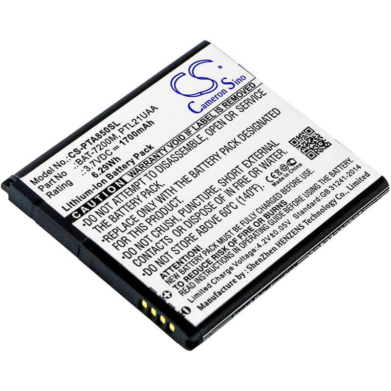 3.7V, Li-ion, 1700mAh, SmartPhone battery fits Pantech, Sky, Bat-7200m, Im-a810s, Im-a830s, 6.29Wh Mobile, SmartPhone Cameron Sino Technology Limited (Suspended)