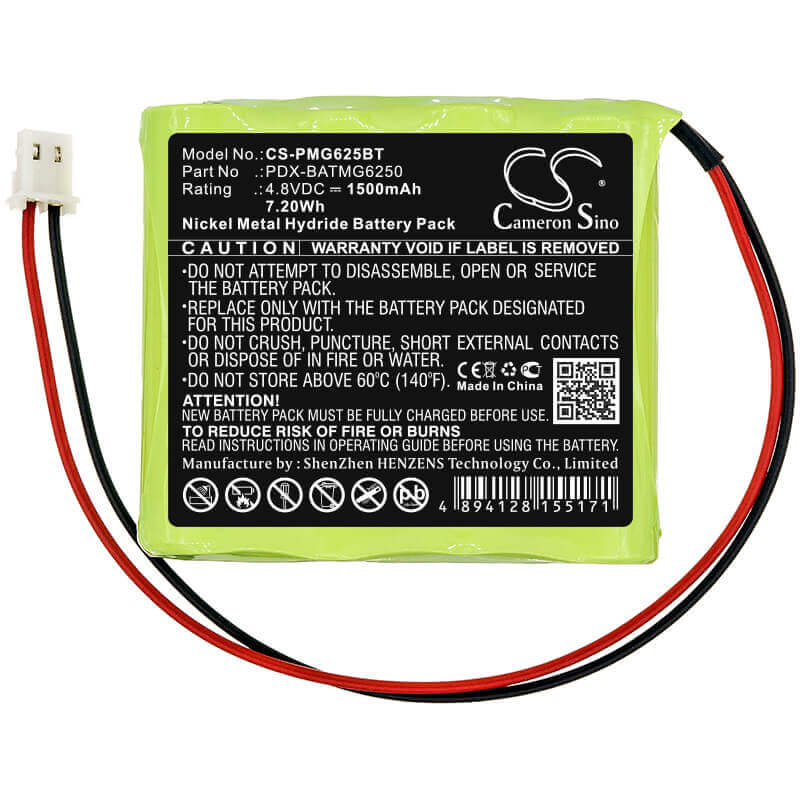 Ni-MH, Alarm Battery For Paradox, Magellan 6250 Console, Magellan Mg6250, Mg6250 Control Panel 4.8v, 1500mah - 7.20wh Alarm System Cameron Sino Technology Limited