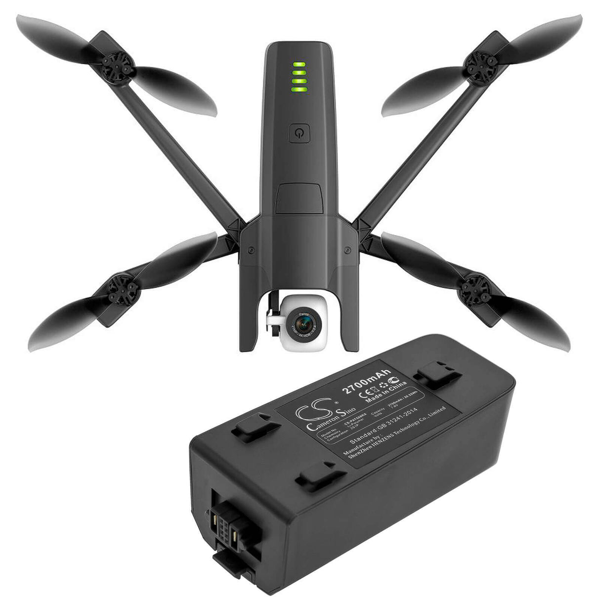 7.6V, Li-Polymer, 2700mAh, Drones battery fits Parrot, 50869bbr, Anafi, Anafi Extended, 20.52Wh Drones Cameron Sino Technology Limited