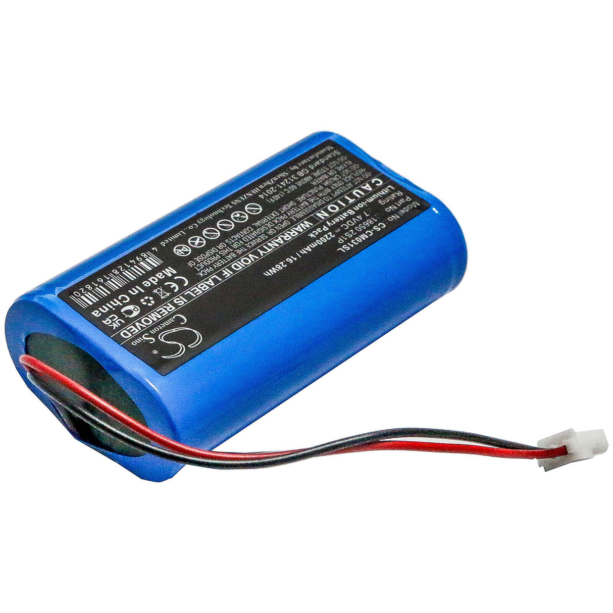 Cameron Sino CS-CM031SL 7.4V 2200mAh Li-ion Battery Pack – 18650 2S1P Rechargeable Battery Pack Cameron Sino Technology Limited