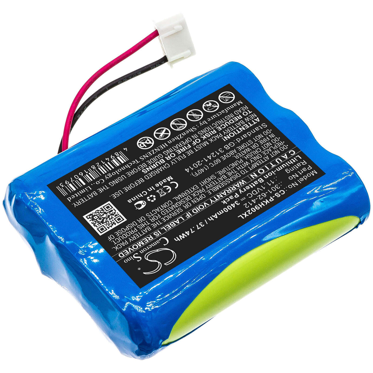 11.1V, Li-ion, 3400mAh, Equipment battery fits Peaktech, 301-62-412, P 9020, P9020a, 37.74Wh Equipment, Survey, Test Cameron Sino Technology Limited