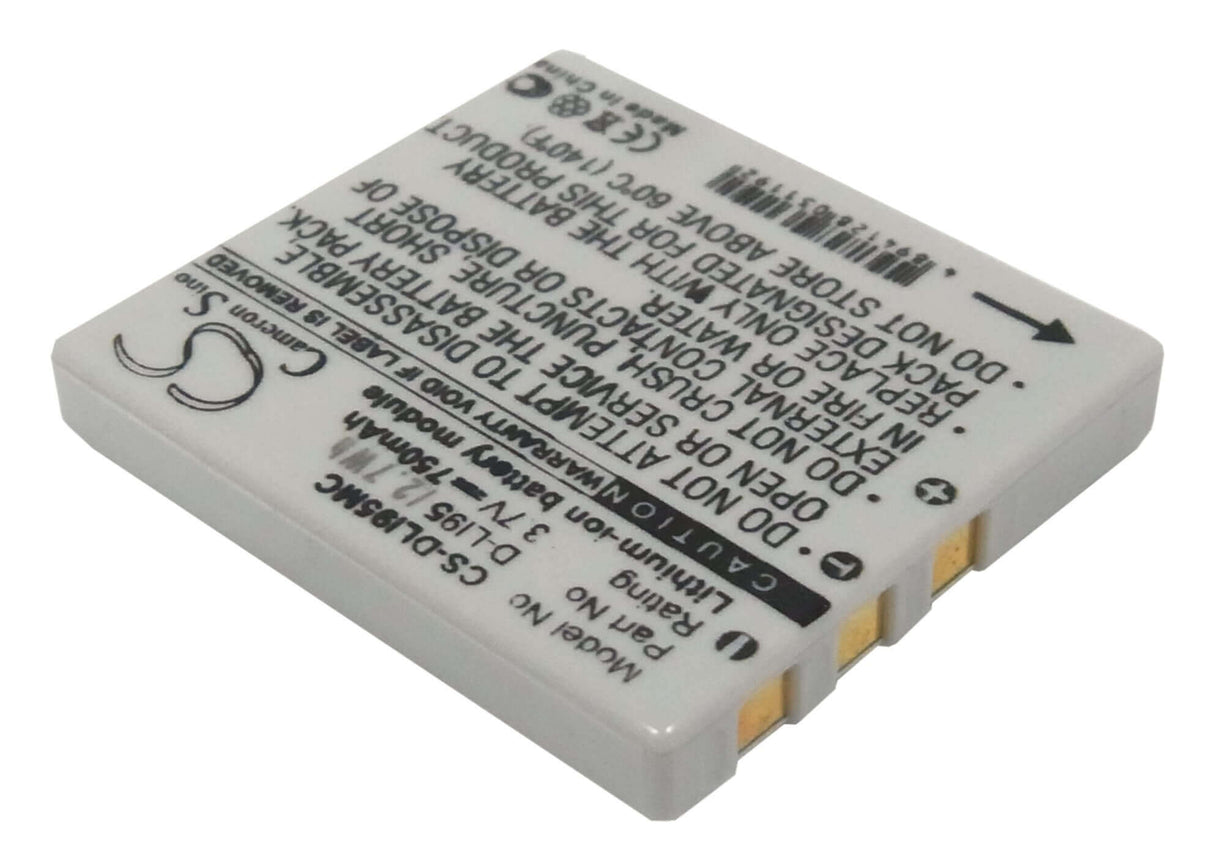 3.7V, Li-ion, 700mAh, Camera battery fits Pentax, D-li95, Optio E75, Optio E85, 2.59Wh Camera Cameron Sino Technology Limited (Camera)
