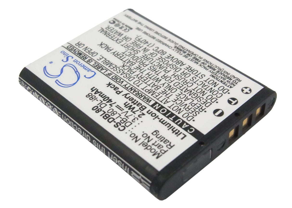 Camera Battery For Pentax Optio H90, Optio P70, 3.7v, 740mah - 2.74wh Camera Cameron Sino Technology Limited (Camera)