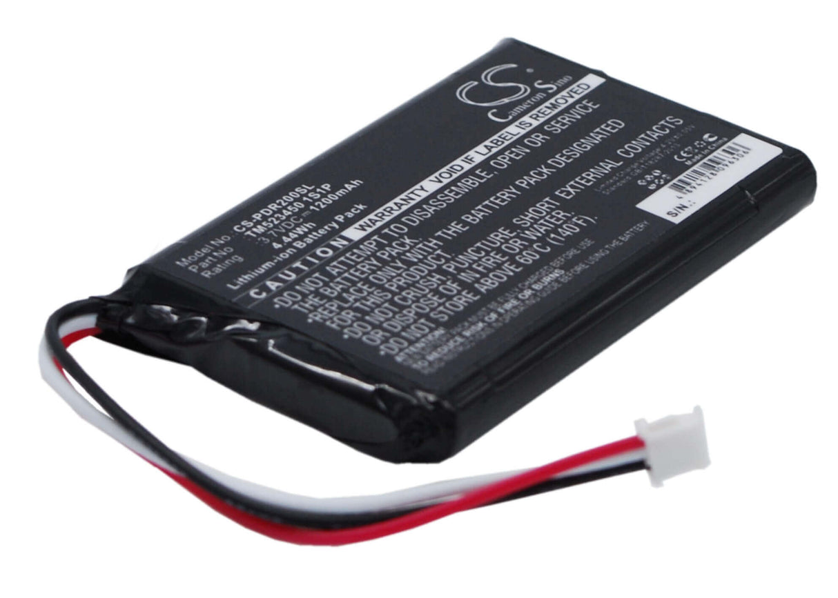3,7V, Li-ion, 1200mAh, batterie GPS compatible avec Pharos, Tm523450 1s1p, Drive Gps 200, Pdr200, 4,44Wh GPS, Navigator Cameron Sino Technology Limited