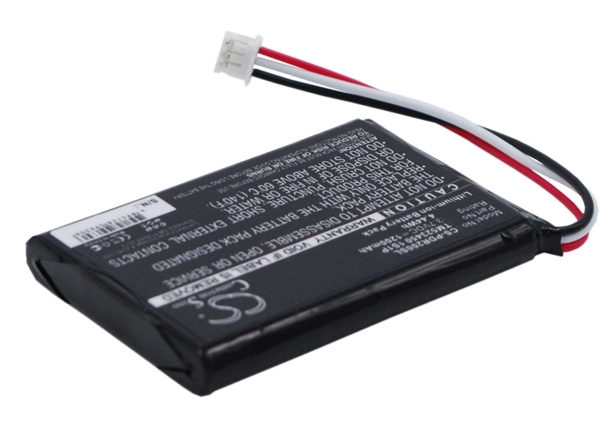 3,7V, Li-ion, 1200mAh, batterie GPS compatible avec Pharos, Tm523450 1s1p, Drive Gps 200, Pdr200, 4,44Wh GPS, Navigator Cameron Sino Technology Limited
