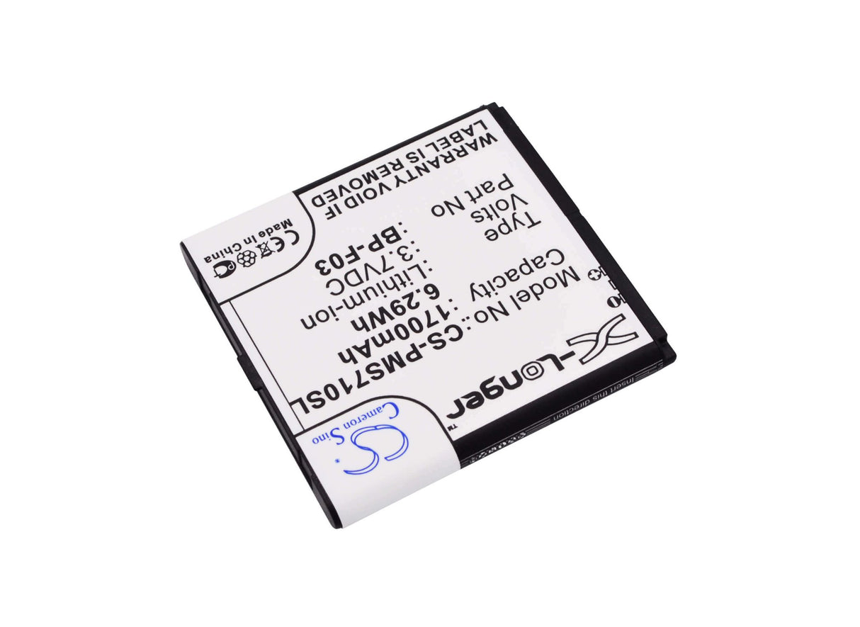 3,7V, Li-ion, 1700mAh, Batterie de smartphone compatible avec Phicomm, Bp-f03, Fws 710, 6,29Wh Mobile, Smartphone Cameron Sino Technology Limited (Suspendu)