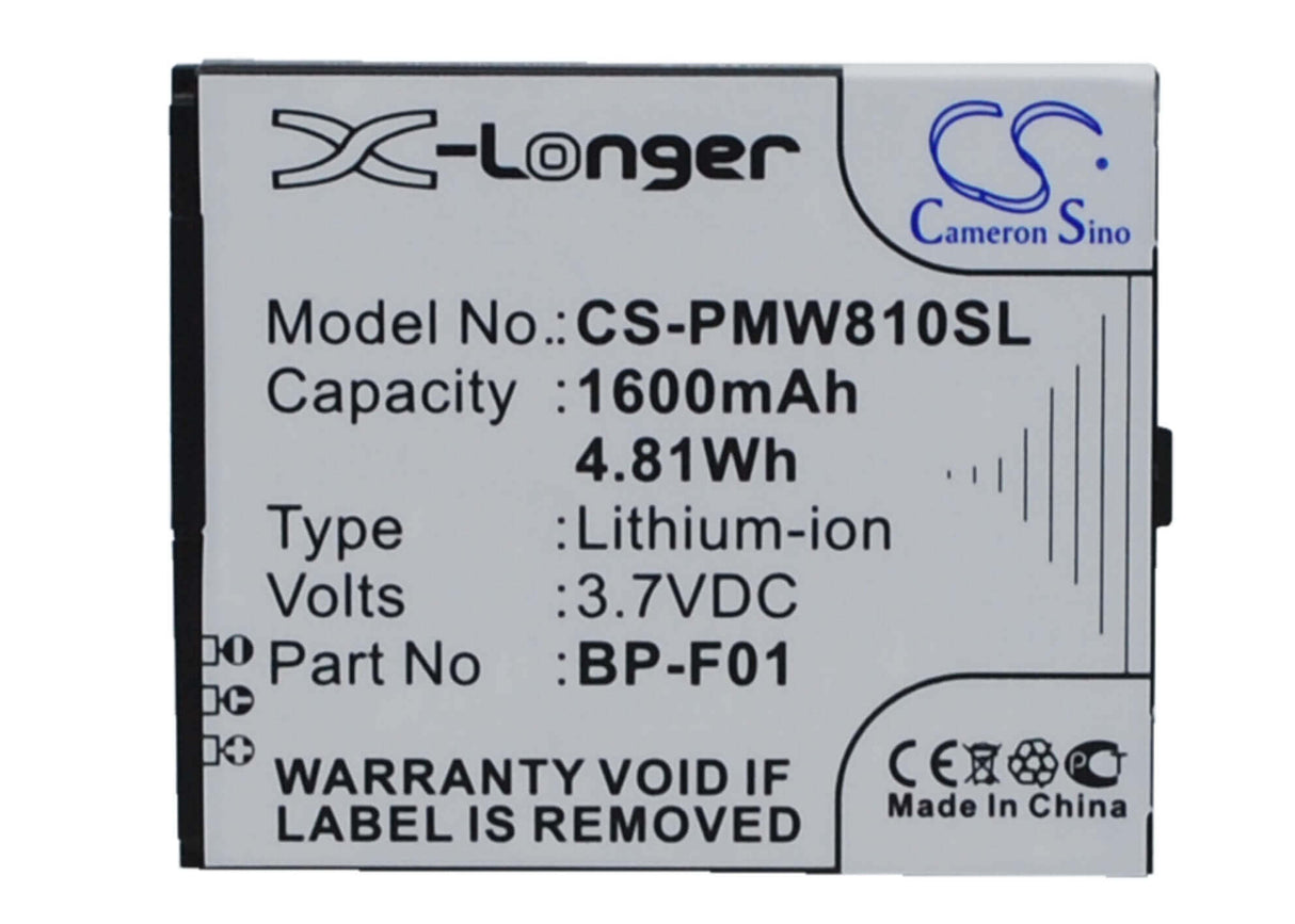 3.7V, Li-ion, 1300mAh, SmartPhone battery fits Phicomm, Bp-f01, Fws610, Fws810, 4.81Wh Mobile, SmartPhone Cameron Sino Technology Limited (Smartphone)